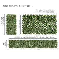 Jasmine Artificial Hedge Extendable Trellis / Screen 2 Meter By 1 Meter UV Resistant (PVC) - ElectronX Plus