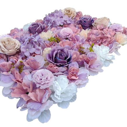 Artificial Flower Wall Backdrop Panel 40cm X 60cm Mixed Pink & White Flowers - ElectronX Plus