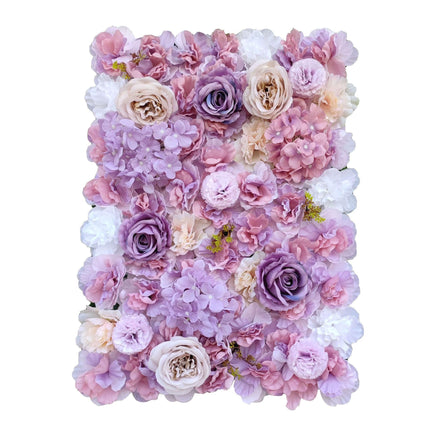 Artificial Flower Wall Backdrop Panel 40cm X 60cm Mixed Pink & White Flowers - ElectronX Plus