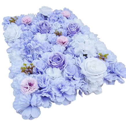 Artificial Flower Wall Backdrop Panel 40cm X 60cm Mixed Lilac Flowers - ElectronX Plus