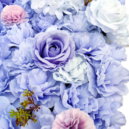 Artificial Flower Wall Backdrop Panel 40cm X 60cm Mixed Lilac Flowers - ElectronX Plus