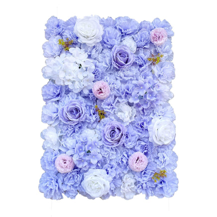 Artificial Flower Wall Backdrop Panel 40cm X 60cm Mixed Lilac Flowers - ElectronX Plus