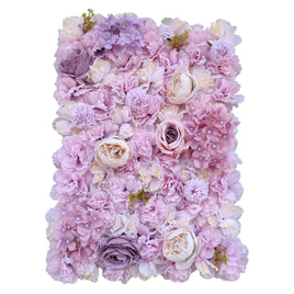 Artificial Flower Wall Backdrop Panel 40cm X 60cm Faux Pink Flowers - ElectronX Plus