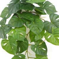 Decorative Ceramic Bowl Potted Artificial Monstera Plant 30cm - ElectronX Plus