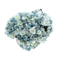 Premium Faux Hydrangea With Glass Vase (Artificial Flowering Blue Hydrangea) 23cm - ElectronX Plus