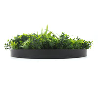 Flowering White Artificial Green Wall Disc UV Resistant 100cm (Black Frame) - ElectronX Plus