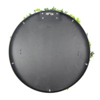 Flowering White Artificial Green Wall Disc UV Resistant 100cm (Black Frame) - ElectronX Plus