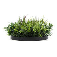 Slimline Artificial Green Wall Disc Art 50cm Green Field UV Resistant (Black) - ElectronX Plus