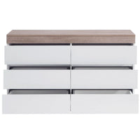 Ashley Coastal White Wooden Chest of 6 Drawers - ElectronX Plus