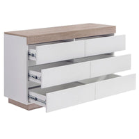 Ashley Coastal White Wooden Chest of 6 Drawers - ElectronX Plus