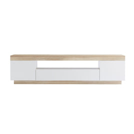 Ashley Coastal White Wooden TV Cabinet Entertainment UniT - ElectronX Plus