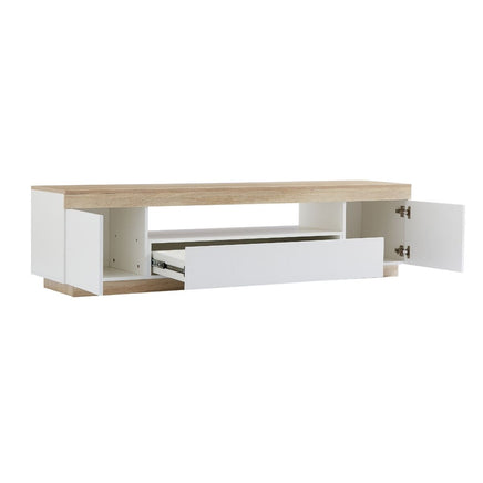 Ashley Coastal White Wooden TV Cabinet Entertainment UniT - ElectronX Plus