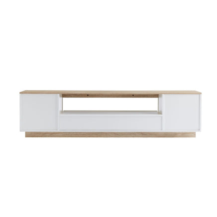 Ashley Coastal White Wooden TV Cabinet Entertainment UniT - ElectronX Plus