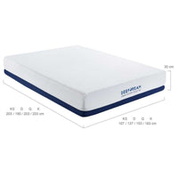 Plush Knitted Organic Cotton Memory Foam Mattress Double - ElectronX Plus