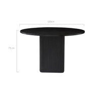 Tate 4 Seater Black Column Dining Table - ElectronX Plus