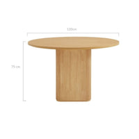 Tate 4 Seater Column Dining Table in Natural - ElectronX Plus