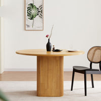 Tate 4 Seater Column Dining Table in Natural - ElectronX Plus