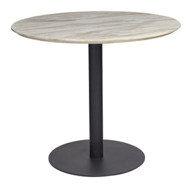 Tyler Black Mid-Century Design Round Dining Table - ElectronX Plus