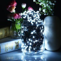 100 Battery Powered LED Fairy Lights 8 Function Memory Hold Christmas Decoration Cool White