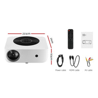 Devanti Bluetooth Video Projector WIFI 1080P Home Theater HDMI Touch Screen - ElectronX Plus