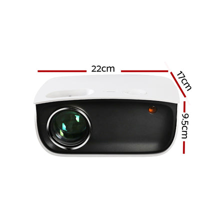 Devanti Portable Mini Video Projector 1080P Wifi Home Theater HDMI White - ElectronX Plus