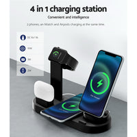 Devanti 4-in-1 Wireless Charger Dock Multi-function Charging Station for Phone - ElectronX Plus