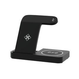 Devanti 4-in-1 Wireless Charger Station Fast Charging for Phone Black - ElectronX Plus