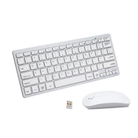 Wireless Keyboard and Mouse Combo Bluetooth Set for PC Laptop Phone Tablet 78 Keys White - ElectronX Plus