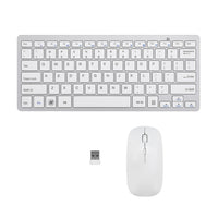 Wireless Keyboard and Mouse Combo Bluetooth Set for PC Laptop Phone Tablet 78 Keys White - ElectronX Plus