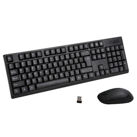 Wireless Keyboard and Mouse Combo Bluetooth Set for PC Laptop Phone Tablet 104 Keys Black - ElectronX Plus