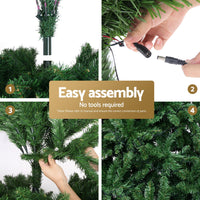 Jingle Jollys Christmas Tree 1.8m LED Xmas Tree Decorations 874 Tips