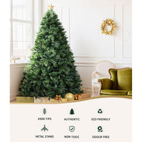 Jingle Jollys Christmas Tree 2.4M Xmas Tree Decorations Pine Needles 2100 Tips