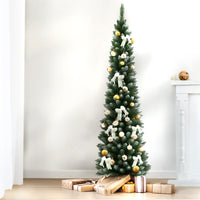 Jingle Jollys Christmas Tree 1.8m Xmas Tree Decorations Snowy 300 Tips