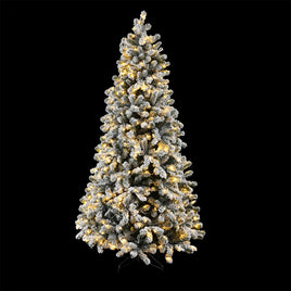 Jingle Jollys Christmas Tree 2.1m Snow Flocked LED Xmas Decoration 8 Light Modes