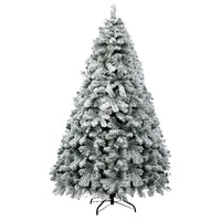 Jingle Jollys Christmas Tree 2.4m Snow Flocked Xmas Tree Decorations 1165 Tips