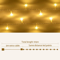 100M Christmas Lights String Fairy Light 500 LED Warm White Jingle Jollys