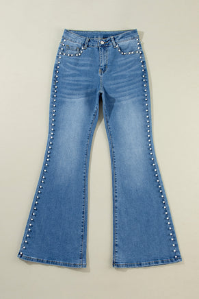 Dusk Blue Pearl Boot Cut Denim Jeans - ElectronX Plus