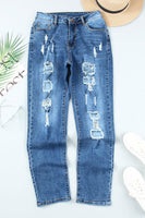 Buttoned Pockets Distressed Jeans - ElectronX Plus