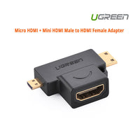 UGREEN Micro HDMI + Mini HDMI Male to HDMI Female Adapter (20144) - ElectronX Plus