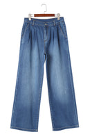 Blue Slouchy Wide Leg Jeans - ElectronX Plus