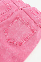 Pink Flare Leg High Waist Front Knot Casual Jeans - ElectronX Plus