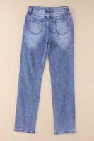 Sky Blue Heavy Destroyed Big Hole Boyfriend Jeans - ElectronX Plus