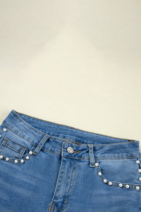 Dusk Blue Pearl Boot Cut Denim Jeans - ElectronX Plus