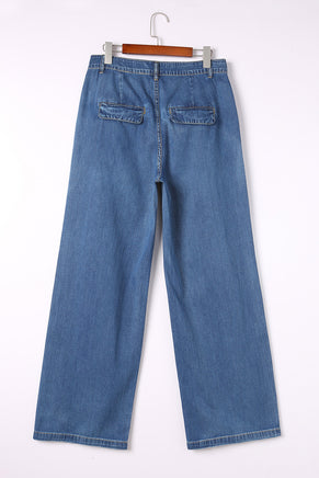 Blue Slouchy Wide Leg Jeans - ElectronX Plus