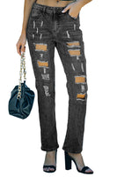 Gray Buttoned Pockets Distressed Jeans - ElectronX Plus