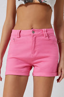 Pink Ashlee High Waisted Denim Shorts - ElectronX Plus