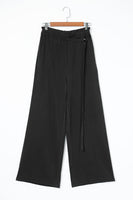 Black High Waist Pocketed Wide Leg Tencel Jeans - ElectronX Plus