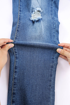 Buttoned Pockets Distressed Jeans - ElectronX Plus