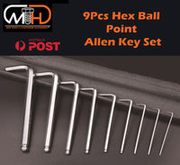 9pcs LONG Arm Allen Keys Set Metric Ball End Driver Hex Allan Allen Kit - ElectronX Plus