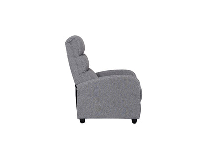 Luxury Fabric Recliner Chair - Grey - ElectronX Plus